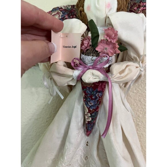 Handmade Ozarks Country Hanging Victorian Angel - Picture 3 of 10